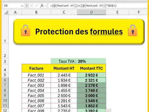 Aperçu de la démonstration&nbsp;: Protéger ses formules contre l’écrasement, sans mot de passe