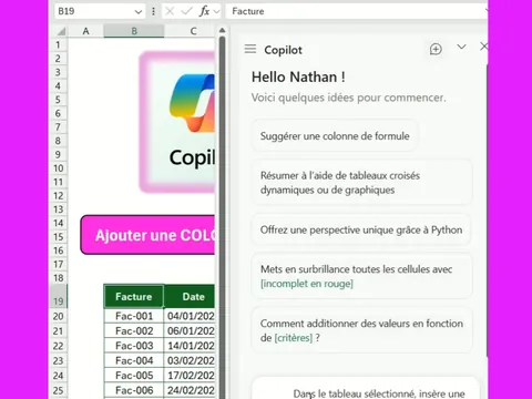 Aperçu de la démonstration&nbsp;: Faire écrire ses formules Excel par Copilot
